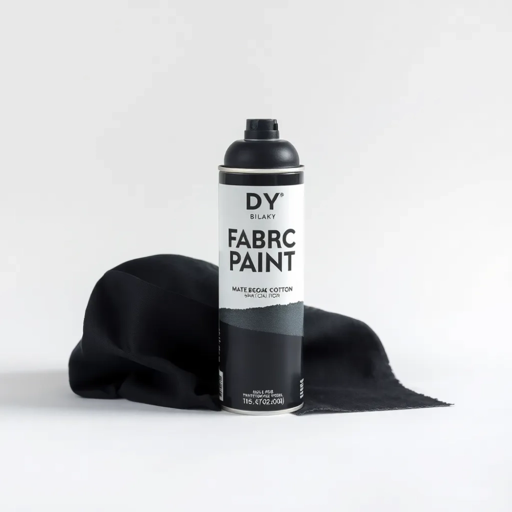 Czarna Farba do tkanin w sprayu