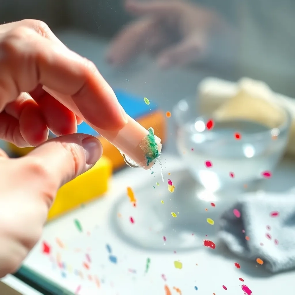 Czym zmyć farbę akrylową z szyby