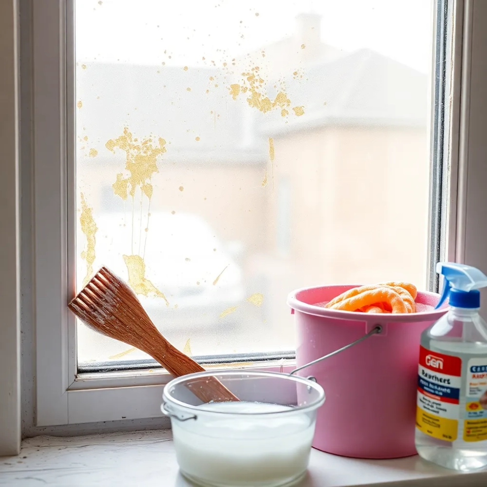 Czym zmyć farbę lateksową z okna