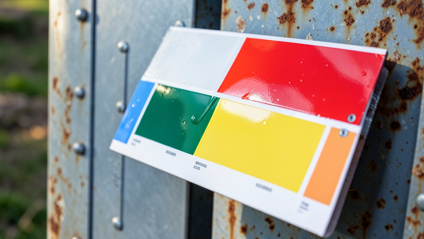 Dostępne kolory farb do metalu do zastosowań zewnętrznych