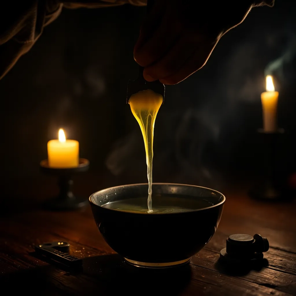 Jak przelać wosk przez klucz