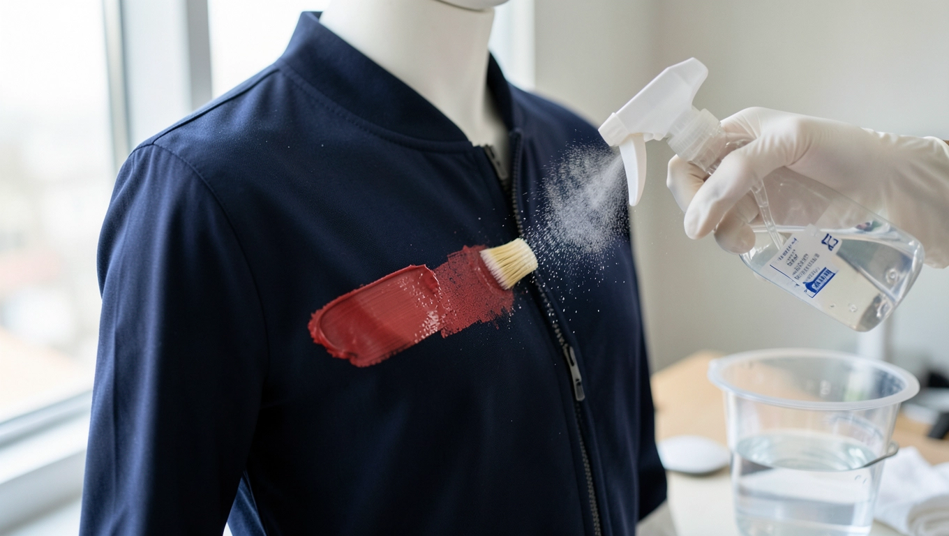 Krok po kroku bezpieczne usuwanie plamy z kurtki