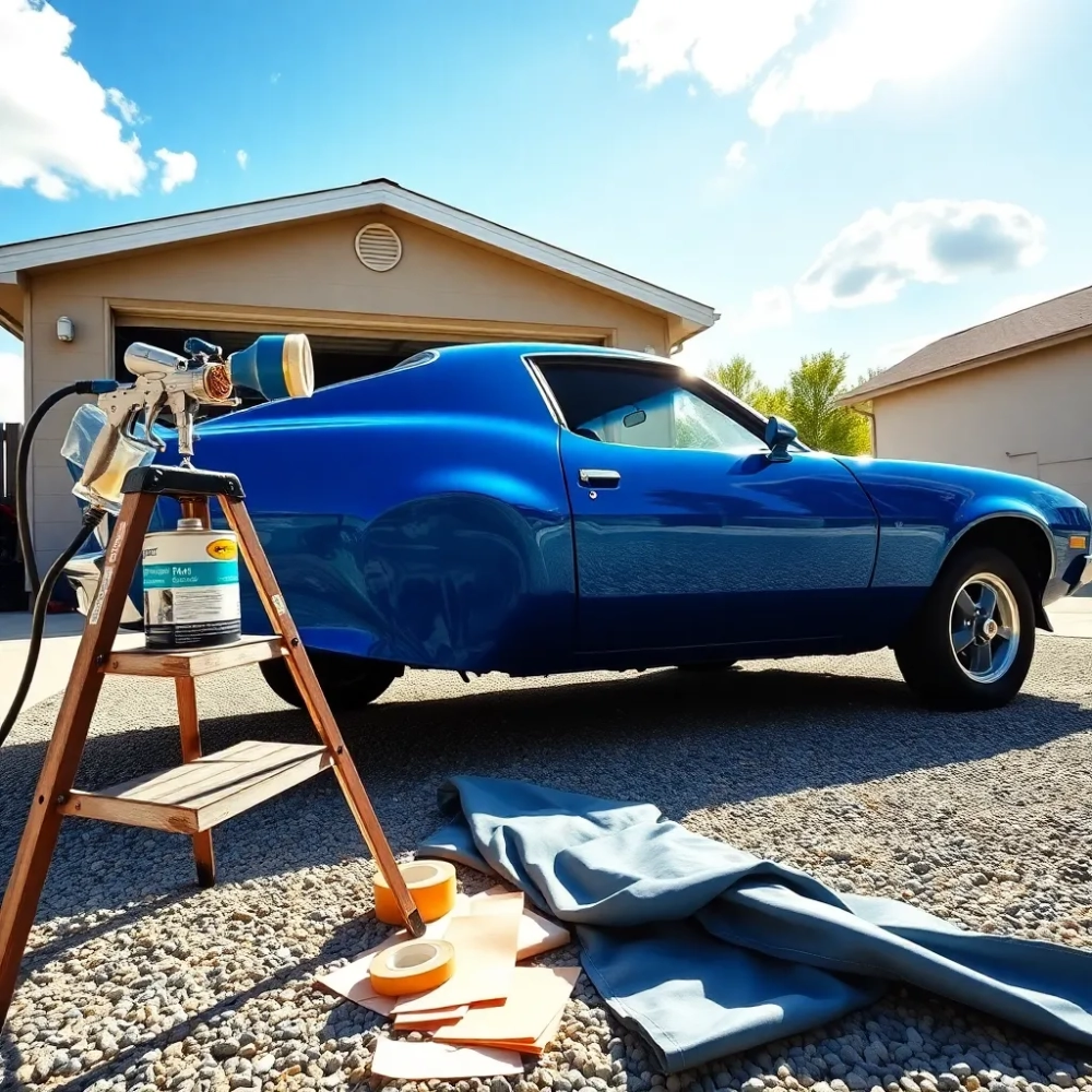 Lakierowanie samochodu na dworze