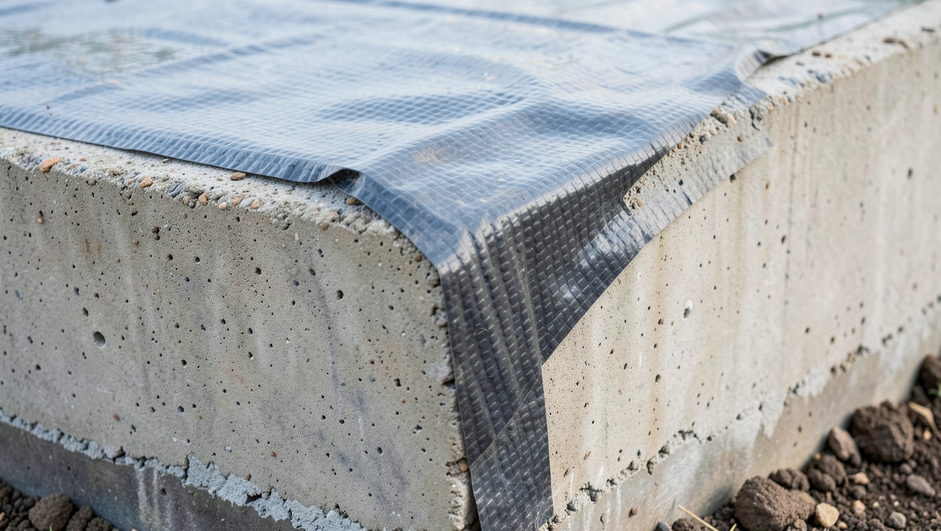 Montaż folii hydroizolacyjnej pod fundamenty