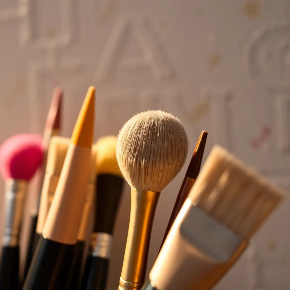 Pędzle syntetyczne do farb akrylowych