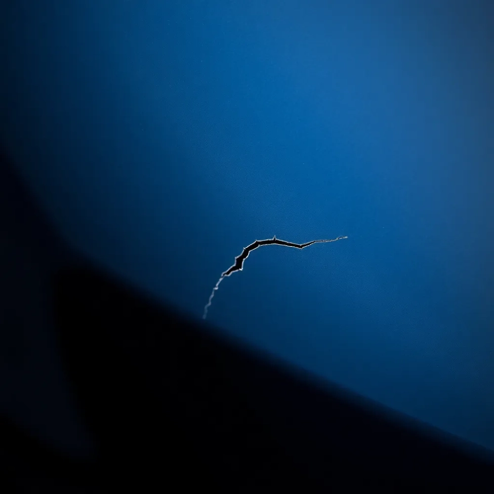 Pęknięty lakier na zderzaku