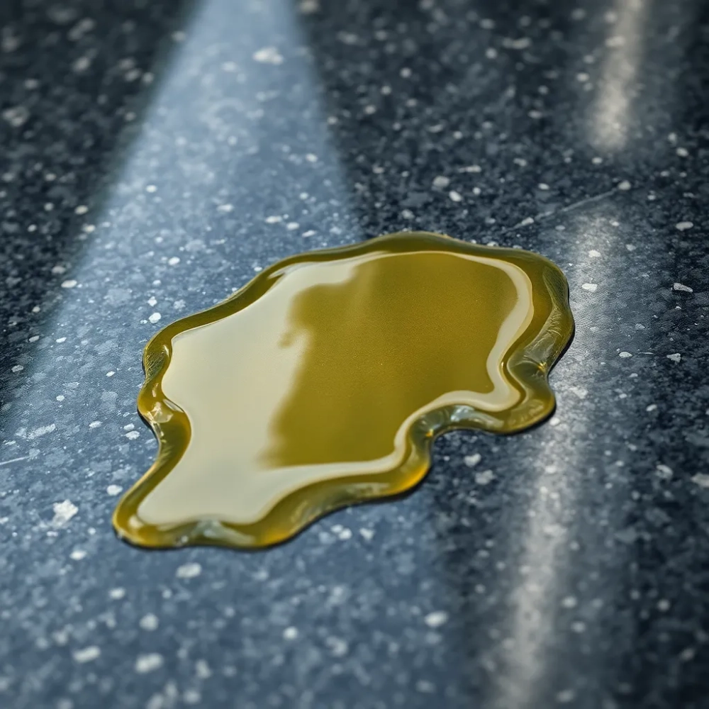 Plama na pomniku po wosku