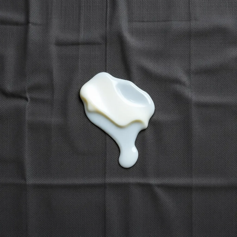 Plama z wosku na obrusie