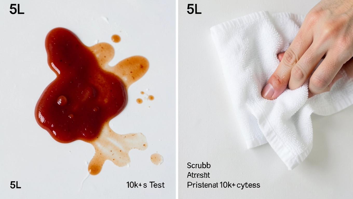 Plamoodporność białej farby ceramicznej 5L