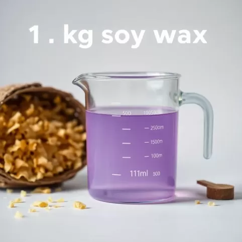 1 kg wosku sojowego ile to ml