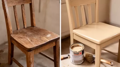 beżowa farba do mebli