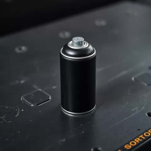 Czarny lakier w sprayu do metalu