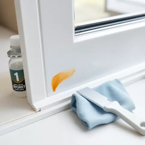 Czym zmyć klej z ramy okna