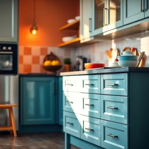 Farbą akrylową do mebli kuchennych