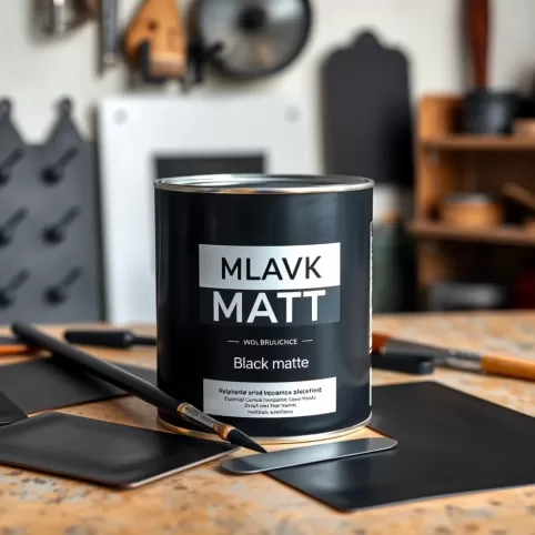 Farba czarny mat do metalu