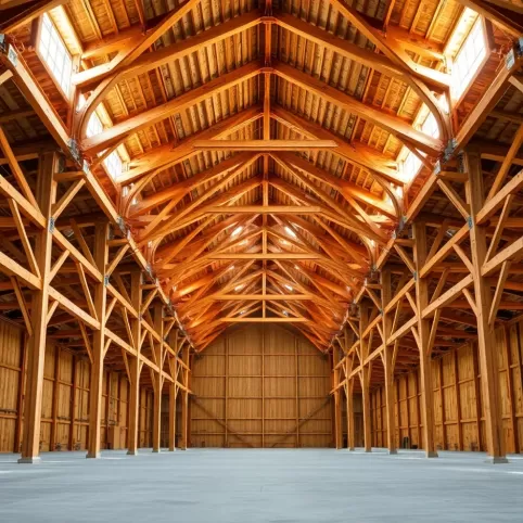 Hala z drewna klejonego cena