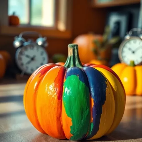 Ile schnie farbą akrylowa na dyni