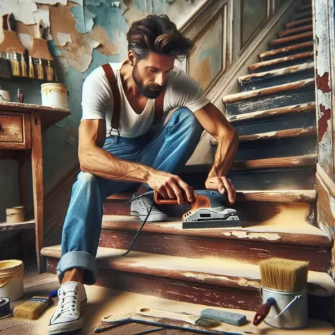 jak odnowić schody pomalowane lakierem