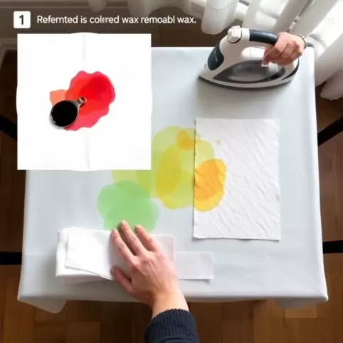 Jak usunąć kolorowy wosk z obrusu