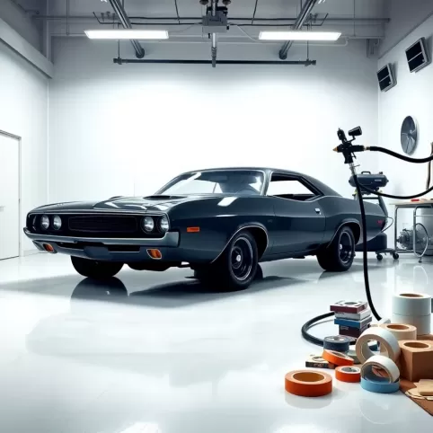 Lakierowanie samochodu w garażu