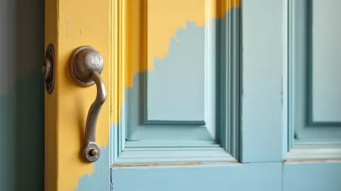 malowanie drzwi farba akrylowa na olejną