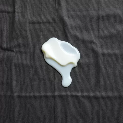 Plama z wosku na obrusie