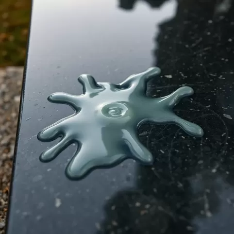 Rozlany wosk na pomniku