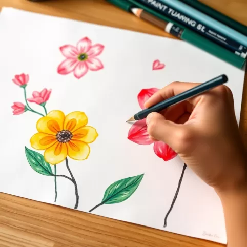 Rysunki farbami Łatwe