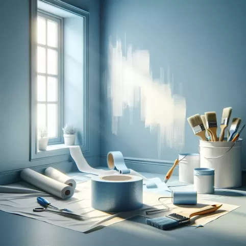 Taśmą Malarska Na Swieza Farbę