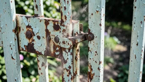 Usuwanie starej farby z metalu