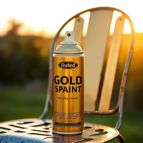 Złota farba w sprayu do metalu