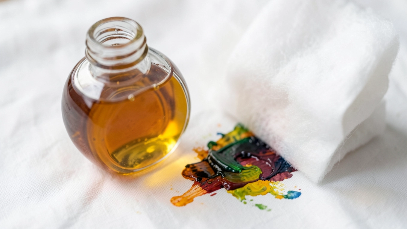 Terpentyna do zmywania farby olejnej z tkanin