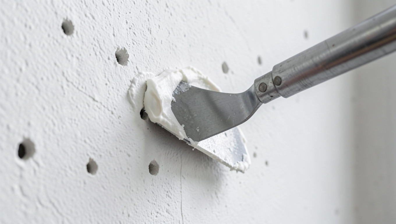 Wypełnianie ubytków przed nałożeniem gruntu