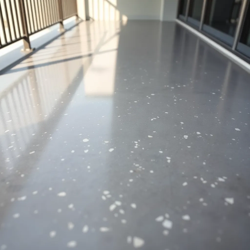 Żywica na balkon z płatkami