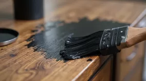Czarna farba do mebli z okleiny
